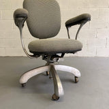 Mid Century Steel Frame Office Armchair