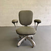 Mid Century Steel Frame Office Armchair