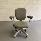 Mid Century Steel Frame Office Armchair