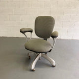 Mid Century Steel Frame Office Armchair