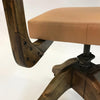 Mid Century Adjustable Oak And Leather Office Chair