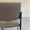 Mid Century Modern Steel Frame Leather Armchair