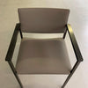 Mid Century Modern Steel Frame Leather Armchair