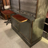 Antique Steel And Brass Roll Top Valuables Safe Display Cabinet