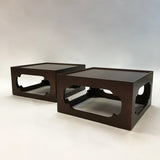 Moroccan Mahogany End Tables