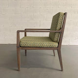 Hollywood Regency Pickled Oak Armchair