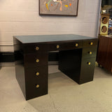 Edward Wormley For Dunbar Lacquered Rosewood Desk With Leather Top
