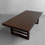 Mid Century Modern Mahogany Coffee Table After Paul Frankl