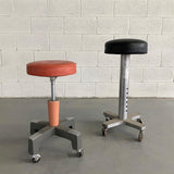 Industrial Aluminum And Leather Adjustable Dentist Stool
