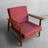 Mid Century Modern Oak Lounge Chair By Heywood Wakefield