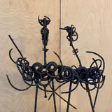 Brutalist Abstract Wrought Iron Sculpture by Franco Garelli