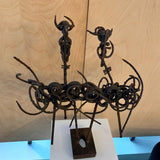 Brutalist Abstract Wrought Iron Sculpture by Franco Garelli