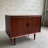 Danish Modern Teak Bar Cabinet Credenza