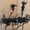 Brutalist Abstract Wrought Iron Sculpture by Franco Garelli