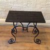 Scrolled Wrought Iron Side Table