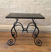 Scrolled Wrought Iron Side Table