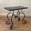 Scrolled Wrought Iron Side Table