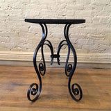 Scrolled Wrought Iron Side Table