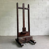 Antique Crank Adjustable Oak Artist Easel