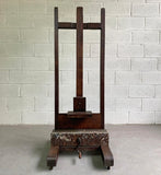 Antique Crank Adjustable Oak Artist Easel