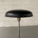 Art Deco Enameled Steel Adjustable Pedestal Dentist Stool By KEM Weber