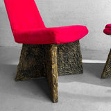 Set Of 4 Brutalist High Back Chairs By Adrian Pearsall