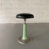 Art Deco Enameled Steel Adjustable Pedestal Dentist Stool By KEM Weber