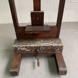Antique Crank Adjustable Oak Artist Easel