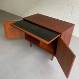 Danish Modern Teak Bar Cabinet Credenza