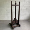 Antique Crank Adjustable Oak Artist Easel