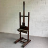 Antique Crank Adjustable Oak Artist Easel