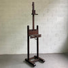 Antique Crank Adjustable Oak Artist Easel
