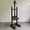 Antique Crank Adjustable Oak Artist Easel
