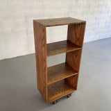 Custom Industrial Rolling Open Bookcase