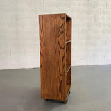 Custom Industrial Rolling Open Bookcase