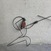 Mid Century Modern Fencer Wall Sculptures By Frederick Weinberg