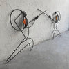 Mid Century Modern Fencer Wall Sculptures By Frederick Weinberg