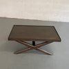 Mid-Century Modern Mahogany X-Base Coffee Table