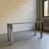 Modern Chrome Parsons Console Table