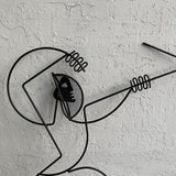 Mid Century Modern Fencer Wall Sculptures By Frederick Weinberg