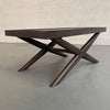 Mid-Century Modern Mahogany X-Base Coffee Table