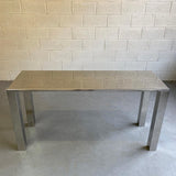 Modern Chrome Parsons Console Table