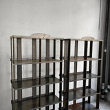 Custom Industrial Artisan Made Steel Étagère Shelving Unit
