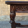 Carved Walnut Jacobean Refectory Console Dining Table