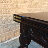 Carved Walnut Jacobean Refectory Console Dining Table