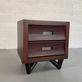 Petite Mid Century Modern Dresser Nightstand