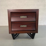 Petite Mid Century Modern Dresser Nightstand
