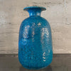 Midcentury Vibrant Blue Crackle Glaze Art Pottery Vase
