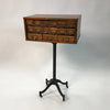 Cast Iron Pedestal Oak Cabinet