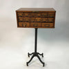 Cast Iron Pedestal Oak Cabinet